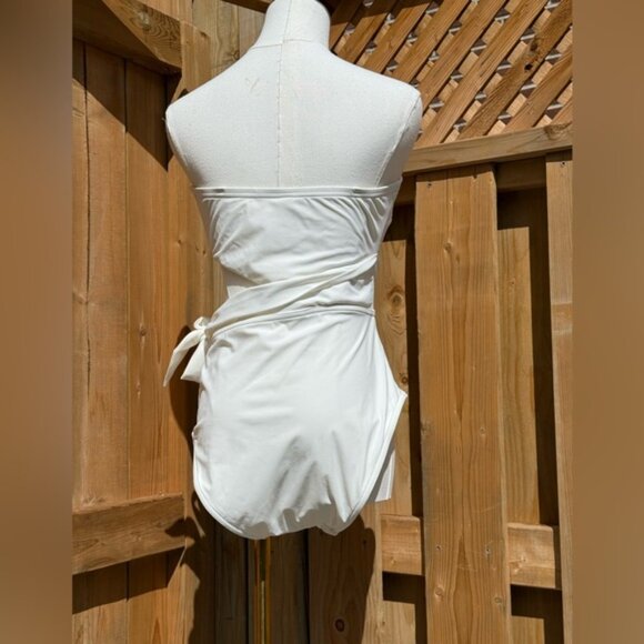 🆕 ZIMMERMANN 🧿 NWOT Separates Sculpt Scarf Tie One Piece, White - Sz 3 US8/10 - Picture 7 of 16